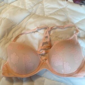 Pink Victorias Secret ladder back lightly lined bra size 34C